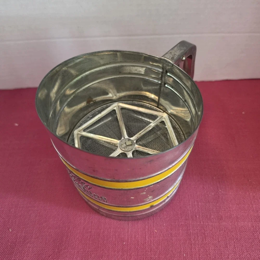 Vintage Foley Sift-Chine Triple Screen Sifter 2 YELLOW Bands Good Shape Works